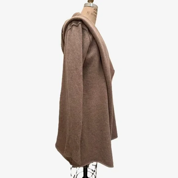 VINCE Cozy Cashmere Blended Hooded Wrap Cardigan - Picture 4 of 8